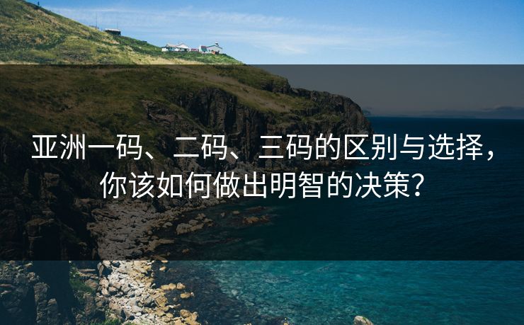 亚洲一码、二码、三码的区别与选择,你该如何做出明智的决策? 亚洲一码、二码、三码的区别与选择,你该如何做出明智的决策?
