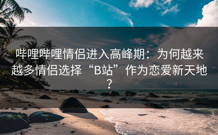 哔哩哔哩情侣进入高峰期：为何越来越多情侣选择“B站”作为恋爱新天地？