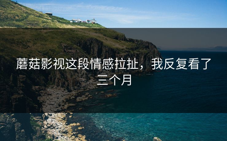 蘑菇影视这段情感拉扯,我反复看了三个月 蘑菇影视这段情感拉扯,我反复看了三个月