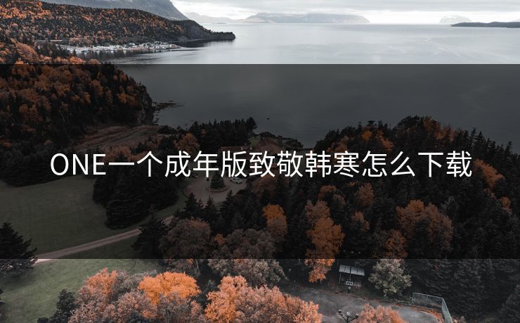ONE一个成年版致敬韩寒怎么下载 ONE一个成年版致敬韩寒怎么下载